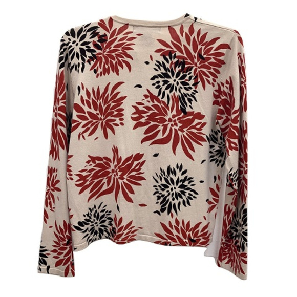 World Republic Floral Print Silk-Blend Cardigan - Picture 2 of 2